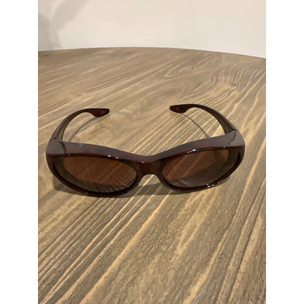 Solar Shield Fits Over Sunglasses Burgundy Medium Frame Polarized Lens 27155T
